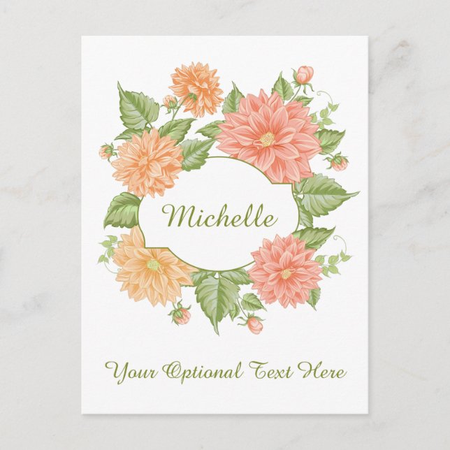 Ihr Name in einer benutzerdefinierten Postkarte mi (Vorderseite)