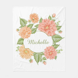 Ihr Name in einer Blume Rahmen Decke