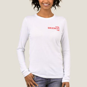 Ihr Name in einer roten Klammer, minimalistisches Tri-Blend Shirt