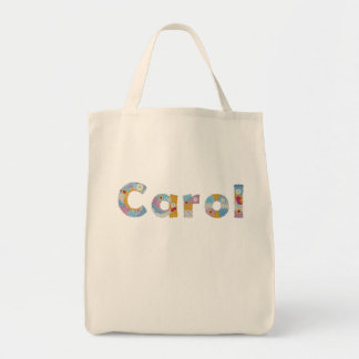 Ihr Name in künstlerischen Blumenbriefen / Carol T Tragetasche