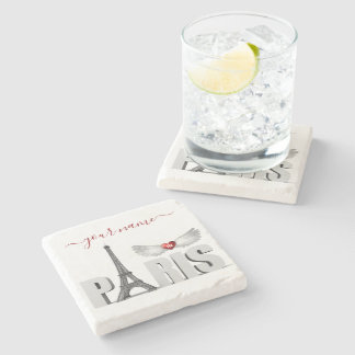 Ihr Name in Paris Eiffelturm Herzogin Wings Steinuntersetzer