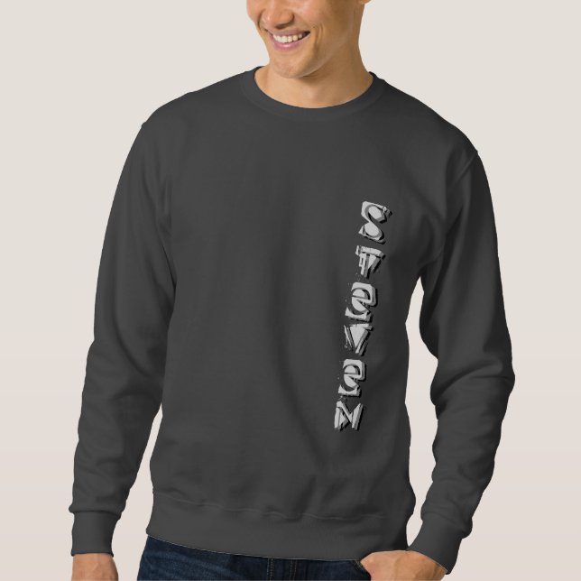 Ihr Name in stylischen Buchstaben Sweatshirt (Vorderseite)