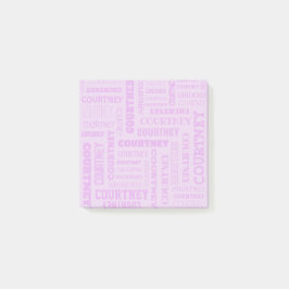 Ihr Name ist alles darüber Post-it Klebezettel