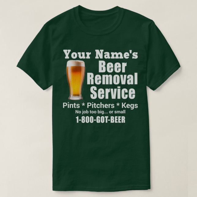 Ihr Name ist Beer Remoting Service Pints Pinchers  T-Shirt (Design vorne)