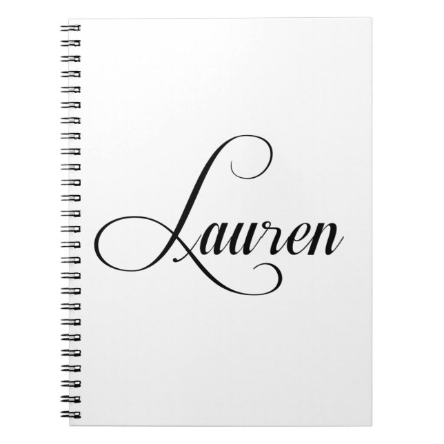 Ihr Name ist Lauren Calligraphy Notizblock (Vorderseite)