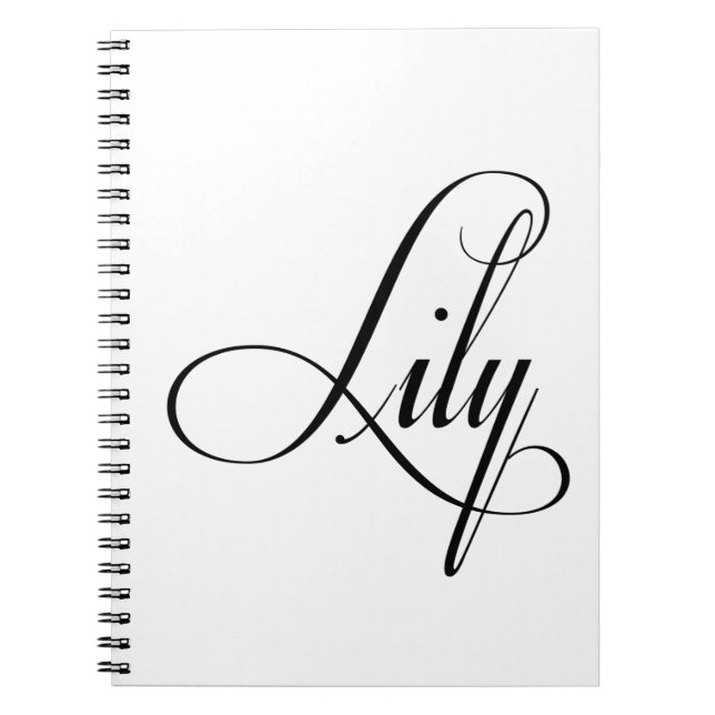 Ihr Name ist Lily Calligrafy Notizblock (Vorderseite)