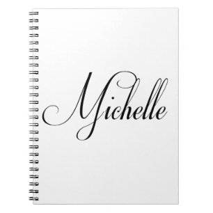 Ihr Name ist Michelle Calligrafy Notizblock
