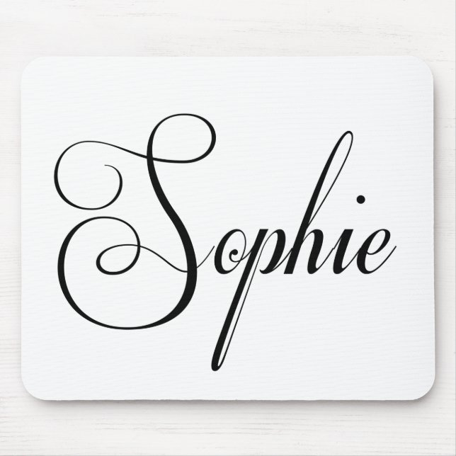 Ihr Name ist Sophie Calligrafie Mousepad (Vorne)