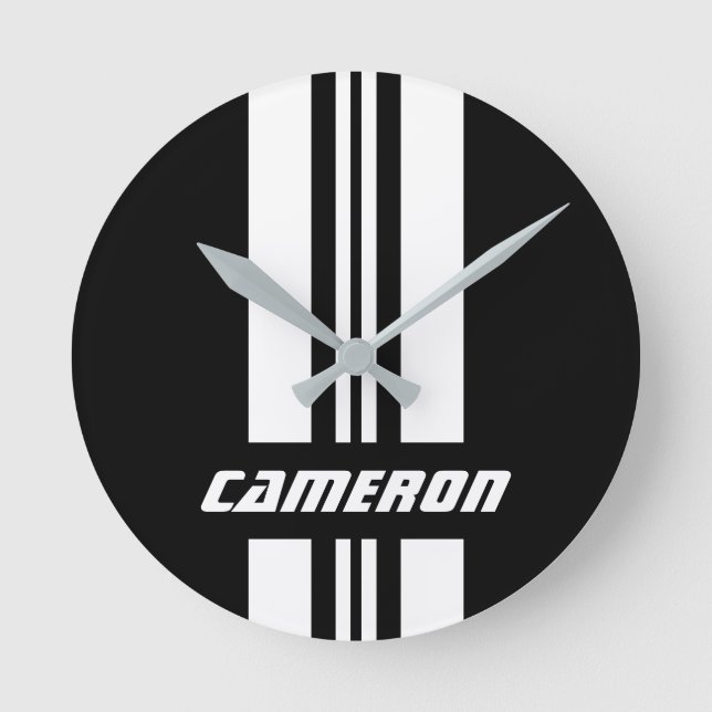 Ihr Name ist voll benutzerdefiniert gestrichene St Runde Wanduhr (Vorderseite)