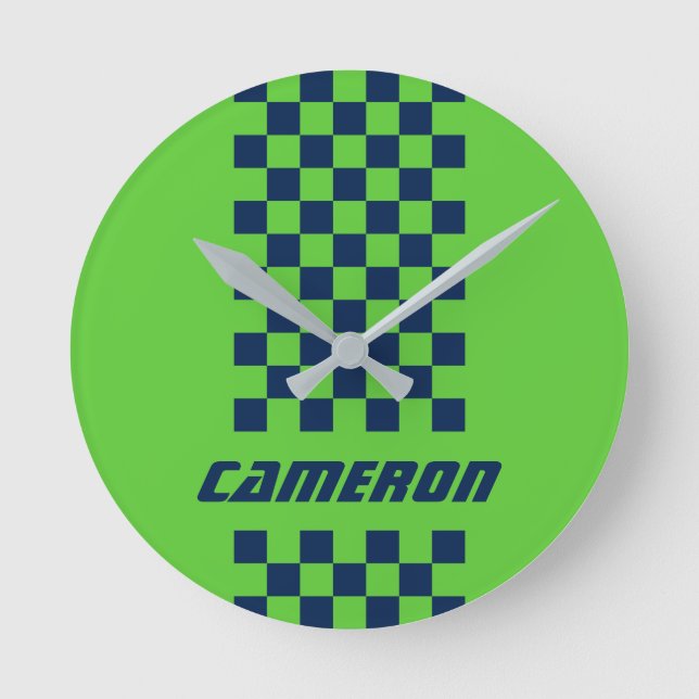 Ihr Name ist vollständig benutzerdefiniert, geprüf Runde Wanduhr (Vorderseite)