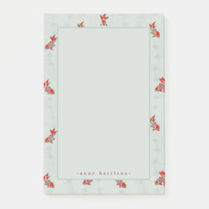 Ihr Name Japanischer Holzblock Goldfish Koi Post-it Klebezettel