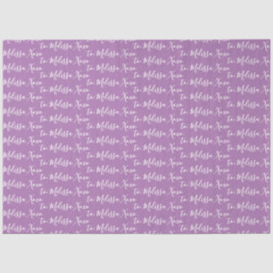 Ihr Name Lila Seidenpapier