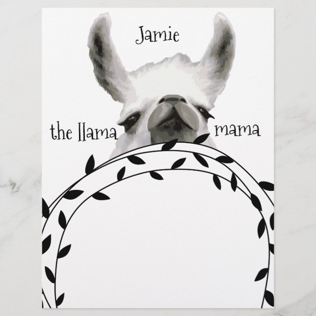Ihr Name Llama Mama Editor (Vorderseite)