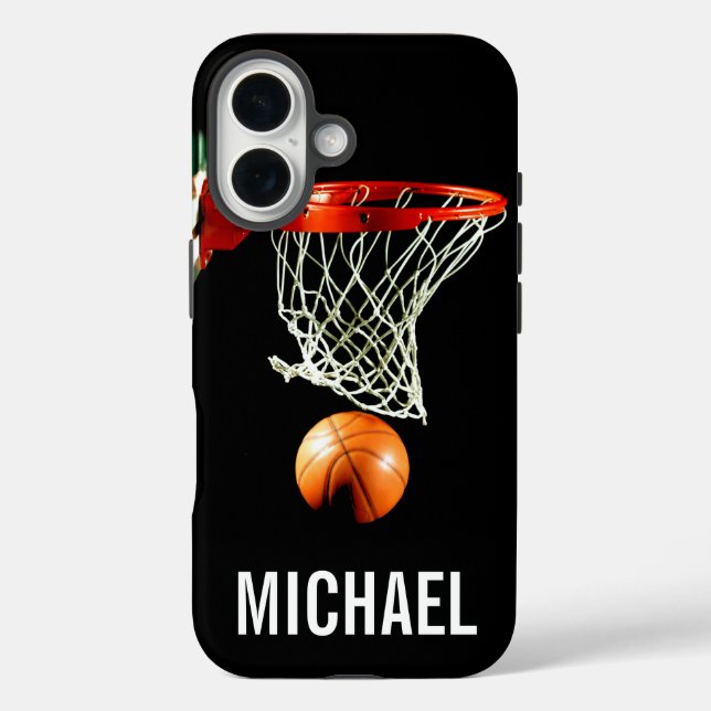 Ihr Name Maßgeschneiderte Basketball-Artwork Case-Mate iPhone Hülle (Rückseite)