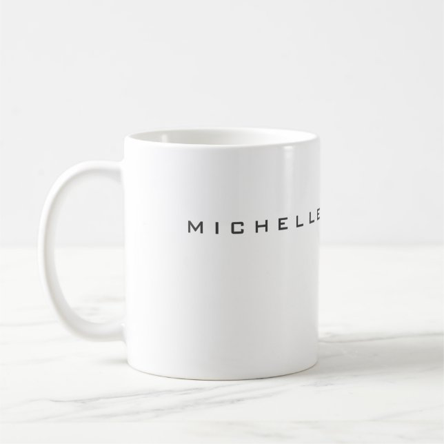 Ihr Name Minimalistisch Beruflicher moderner Kaffe Kaffeetasse (Links)