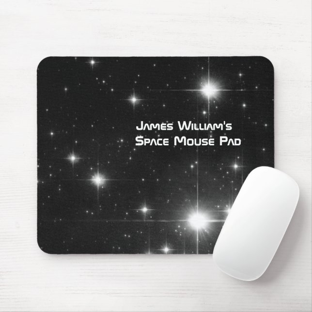 Ihr Name mit Sternen im Deep Space Mousepad (Mit Mouse)