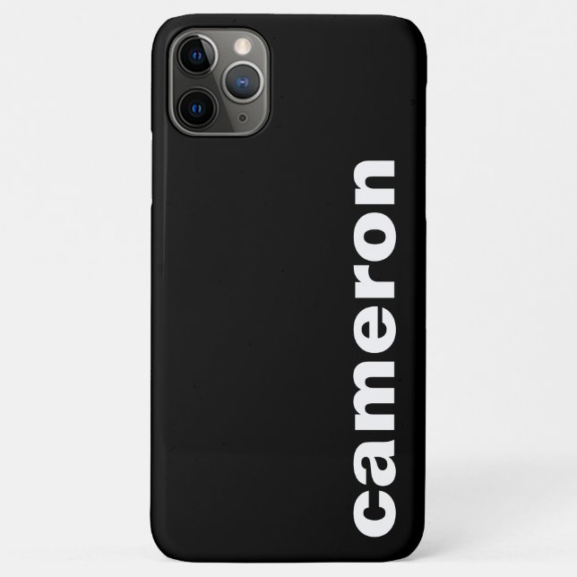 Ihr Name Modern Black Case-Mate iPhone Hülle (Rückseite)