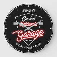 Ihr Name Motorrad Garage Slogan Imitate Red Neon