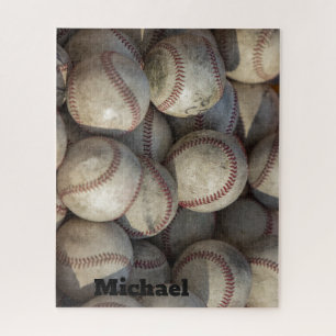 Ihr Name Nah-up Baseball - Sport Art Foto Puzzle
