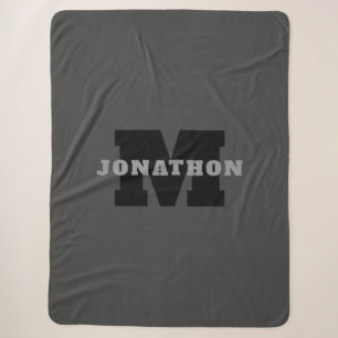 Ihr Name oder Firmenname Modern maskulines Grau Sherpadecke
