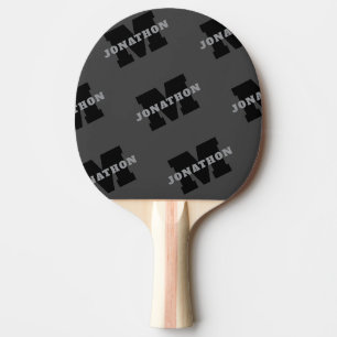 Ihr Name oder Firmenname Modern maskulines Grau Tischtennis Schläger