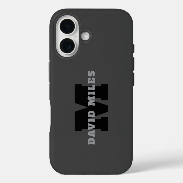 Ihr Name oder Ihr Firmenname | Modern Masculine Gr Case-Mate iPhone Hülle (Rückseite)