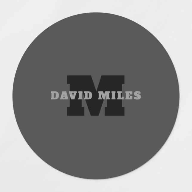 Ihr Name oder Ihr Firmenname | Modern Masculine Gr Etiketten (Design 1)