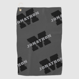 Ihr Name oder Ihr Firmenname | Modern Masculine Gr Golfhandtuch