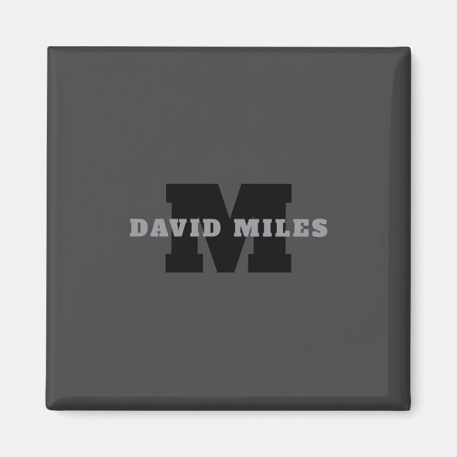 Ihr Name oder Ihr Firmenname | Modern Masculine Gr Magnet (Vorne)