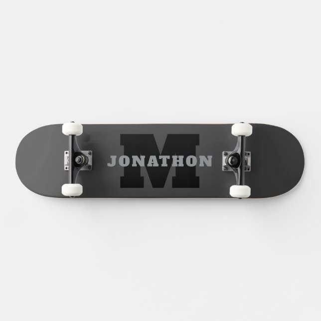 Ihr Name oder Ihr Firmenname | Modern Masculine Gr Skateboard (Horizontal)