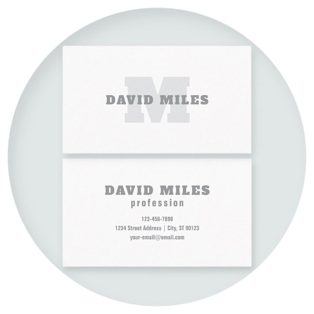 Ihr Name oder Ihr Firmenname | Modern Masculine Gr Visitenkarte (Von Creator hochgeladen)