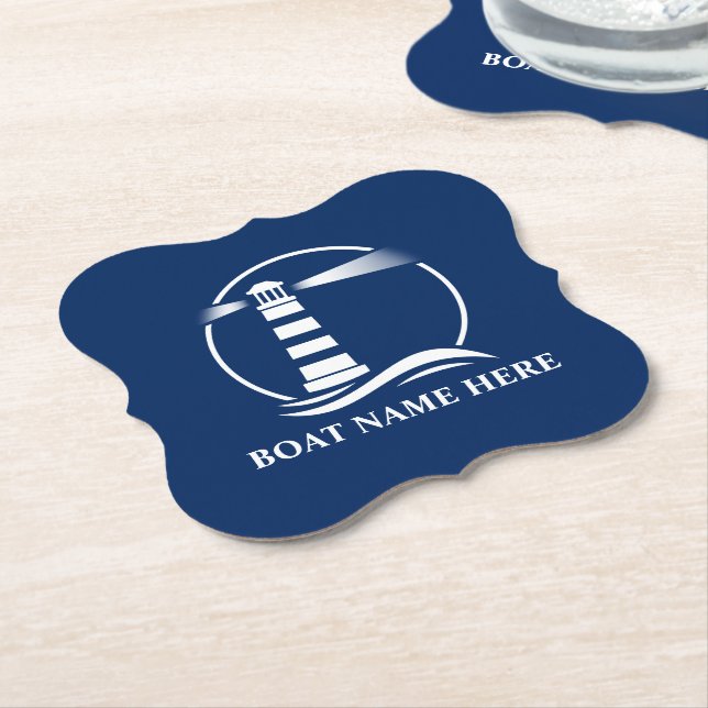 Ihr Name oder Ihr klassischer Leuchtturm für Ihr B Untersetzer (angewinkelt)