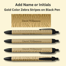 Ihr Name oder Ihre Initialen auf Gold Zebra Streif