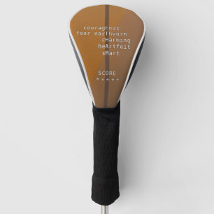 Ihr Name oder Ihre Nachricht mit Crosswords? über Golf Headcover