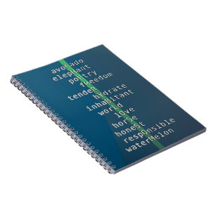 Ihr Name oder Ihre Nachricht mit Kreuzworträtsel?  Notizblock