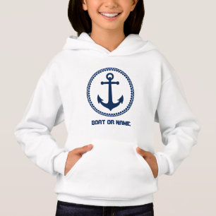 Ihr Name oder Name des Schiffs Name der Anker des  Hoodie