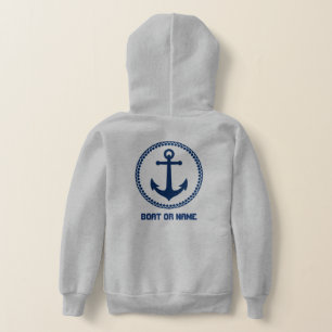 Ihr Name oder Name Schiff Name Sea Anchor Navy & G Hoodie
