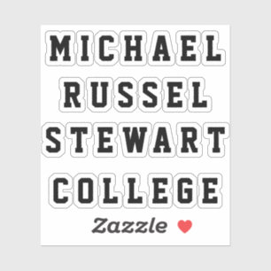 Ihr Name oder Text 4 Zeilen Transparente Aufkleber