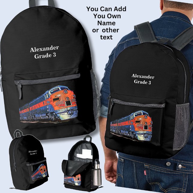 Ihr Name oder Text - F7 Diesellokomotive Bedruckter Rucksack (Von Creator hochgeladen)