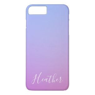 Ihr Name oder Wort   Lila Rosa und Blau Farbverlau Case-Mate iPhone Hülle
