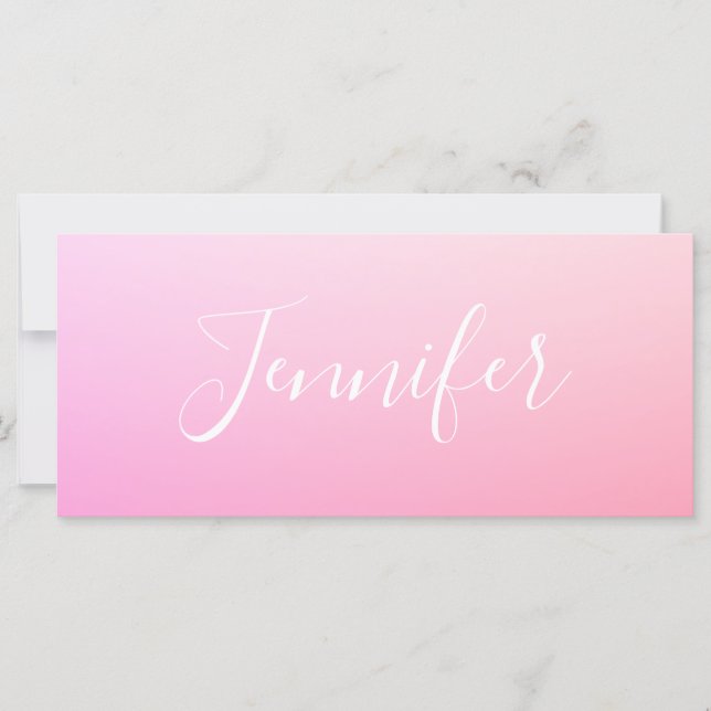Ihr Name oder Wort | Pink Ombre (Vorderseite)