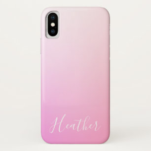 Ihr Name oder Wort   Pink Ombre Gradation Case-Mate iPhone Hülle