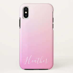 Ihr Name oder Wort Pink Ombre Gradation Case-Mate iPhone Hülle