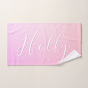 Ihr Name oder Wort   Pink Ombre Gradation Handtuch