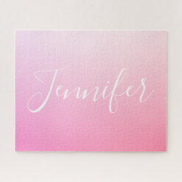 Ihr Name oder Wort | Pink Ombre Gradation Puzzle