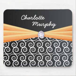 Ihr Name Orange Silk Blende Mousepad