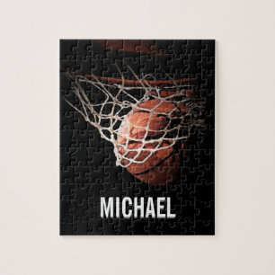 Ihr Name passt sich dem Basketballbauwerk an Puzzle