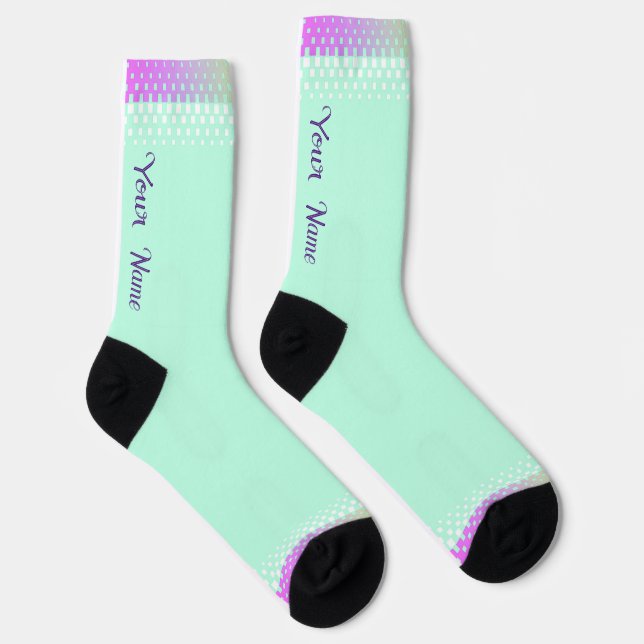 IHR NAME personalisiert die Socken der Ice Green T (Rechts)
