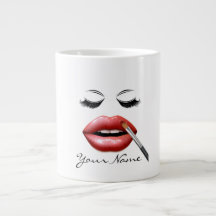 Ihr Name Personalisiert Lippen und Eyelash-Kaffee