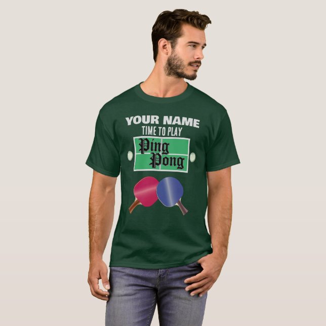IHR NAME Ping Pong Tennis T - Shirt (Vorne ganz)